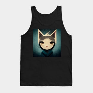 Cute cat anime style Tank Top